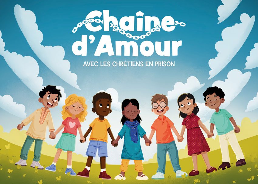 Des enfants participant au Dimanche de l'Église Persécutée